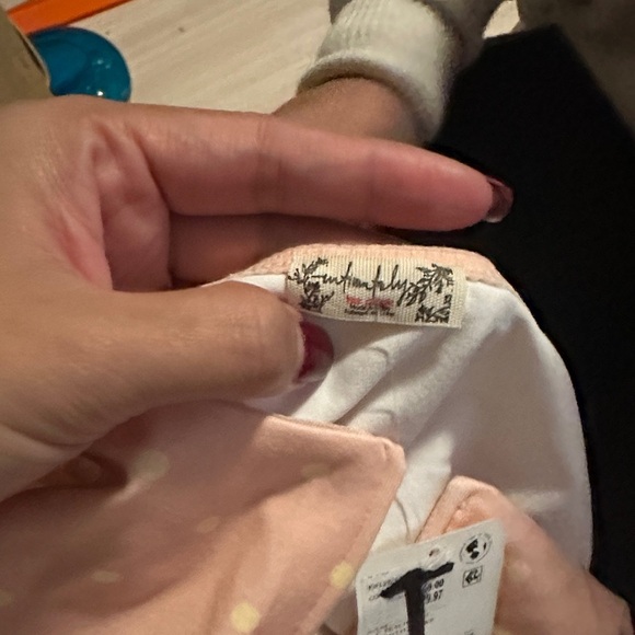 Free people Pink Polka Dot Bodysuit - Picture 3 of 5